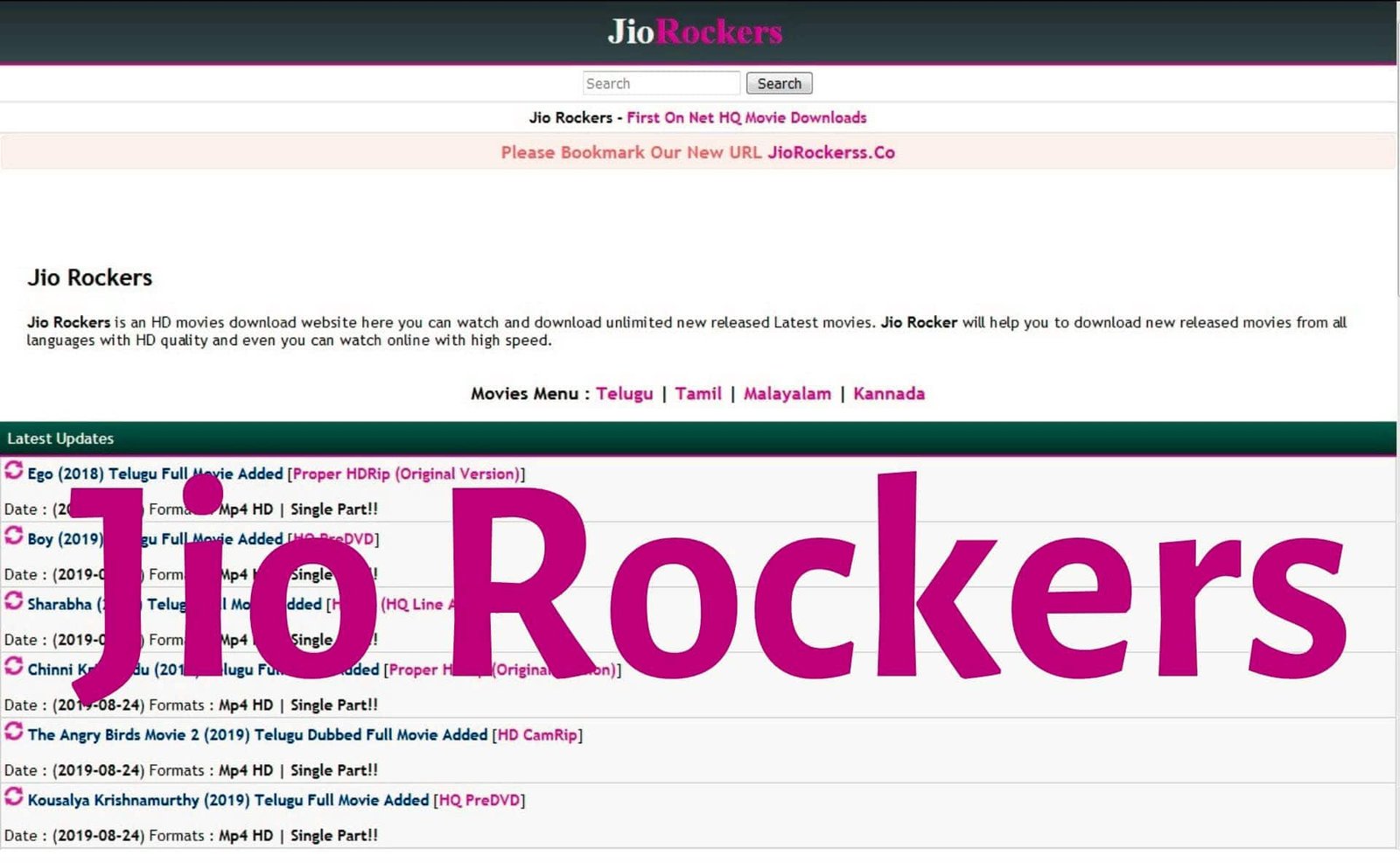 Jio Rockers 2020 – Illegal HD Movies Download Jiorockers Website